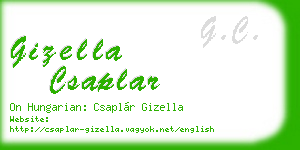 gizella csaplar business card